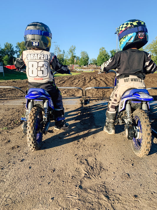 twins on Yamaha PW 50s at PIR