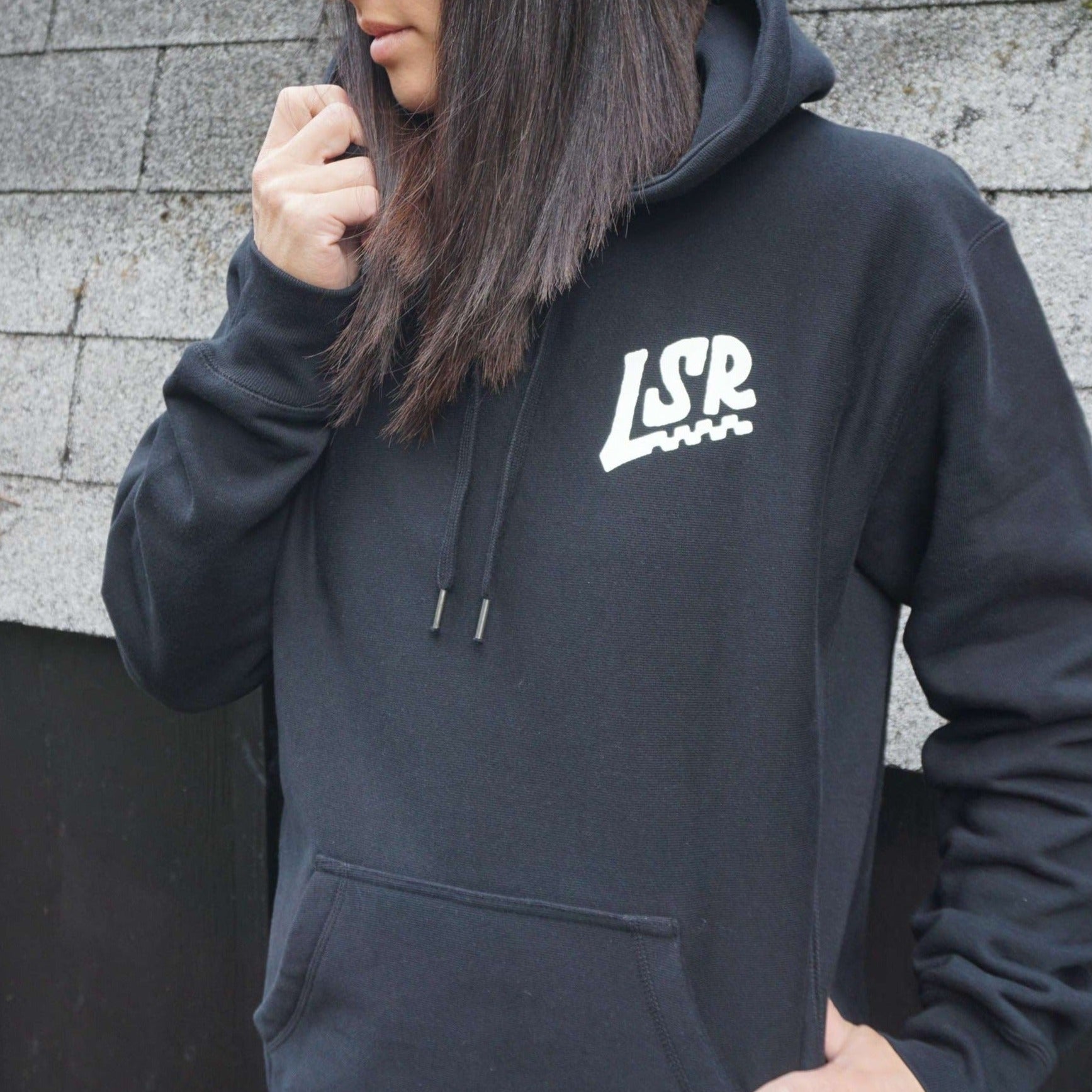 Full body detail image. crafted with high-quality, premium sweatshirt materials for a comfortable fit that lasts. featuring premium heavy weight cross grain construction, double ribbed side panels, double fleeced lined hood. 70/30 cotton and poly blend. Motocross gear and clothing.
