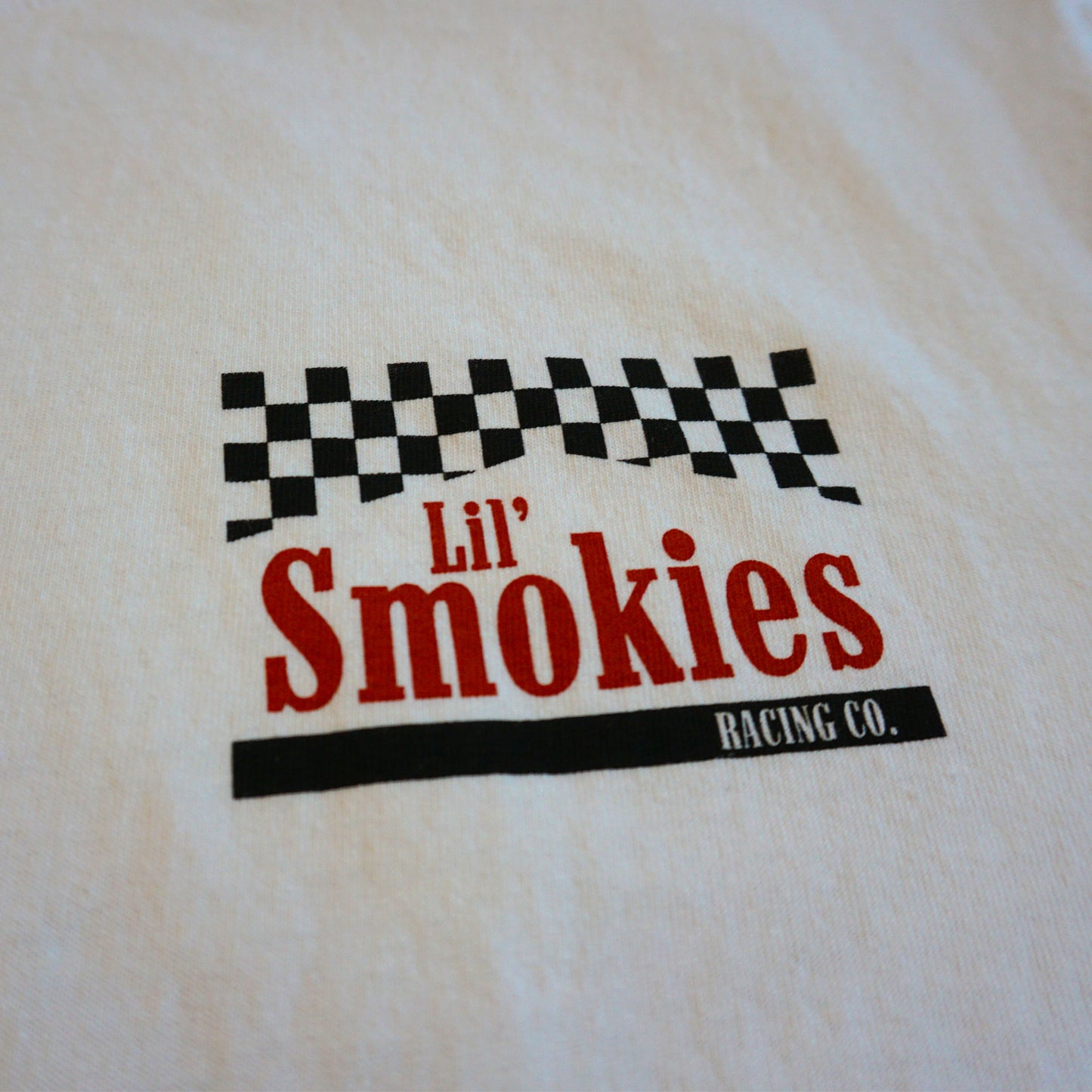 Smokies Racing White Tee - Adult Apparel