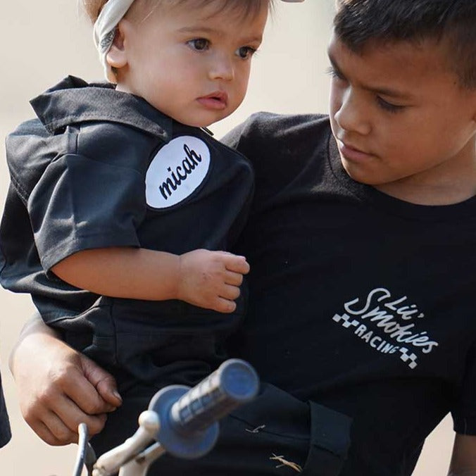 Motocross youth gear for racing. Front logo of dirtbike youth apparel.