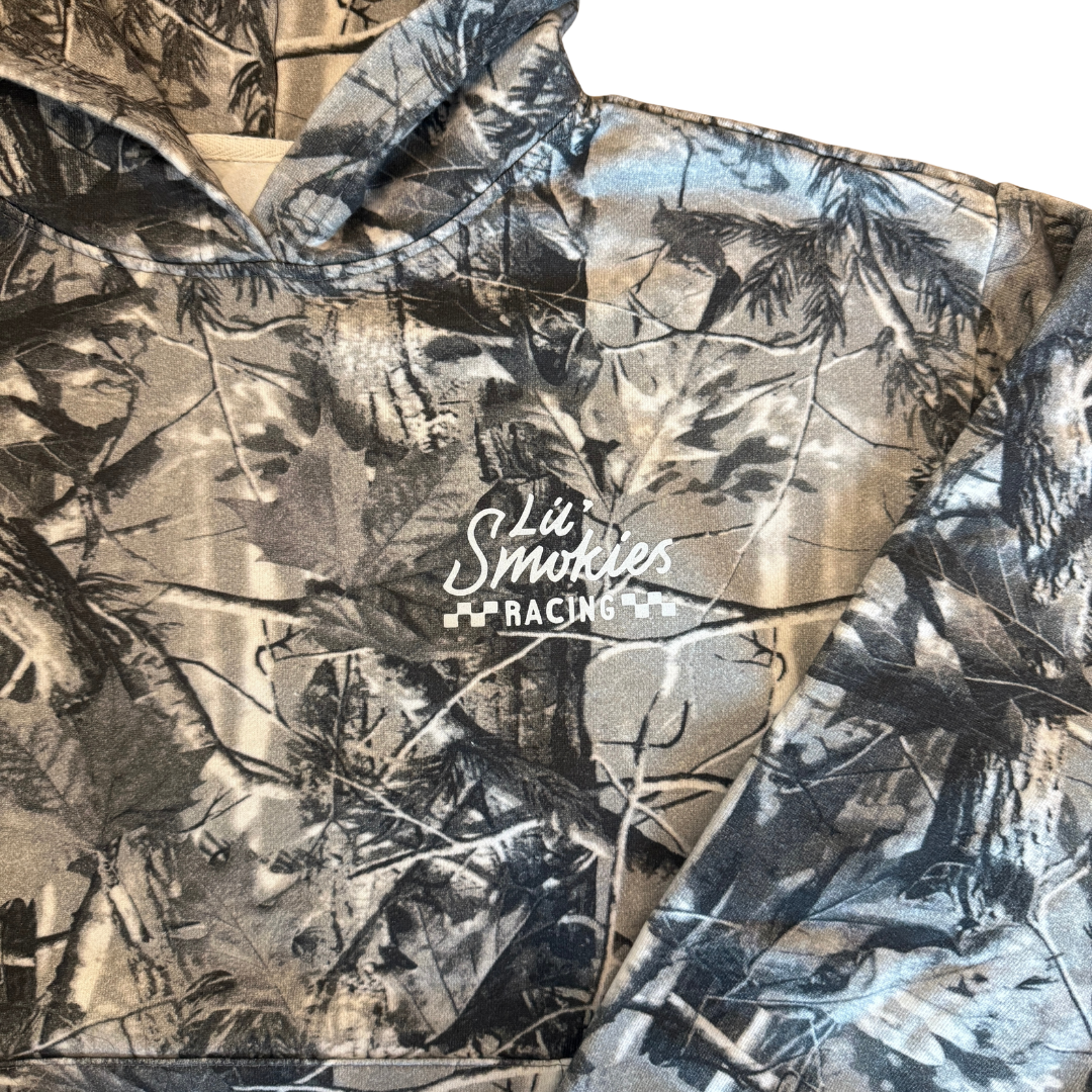 Vintage Grey Wood Camo Hoodie - Adult