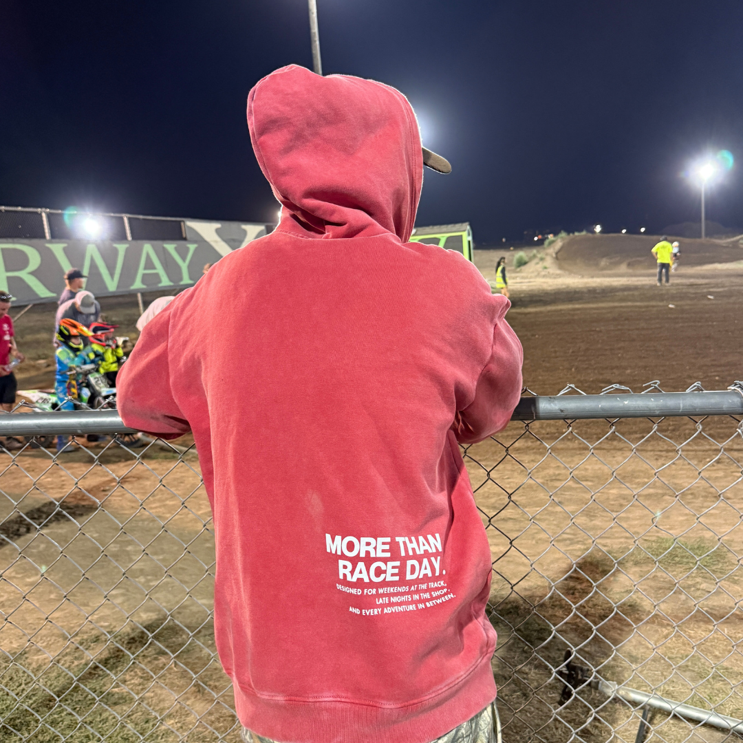 Race Day Vintage Red Hoodie - Adult